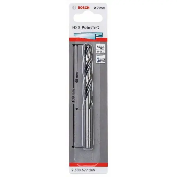 Сверло Bosch 2608577169 PointTeQ HSS 7,0мм (1шт) - фото №1