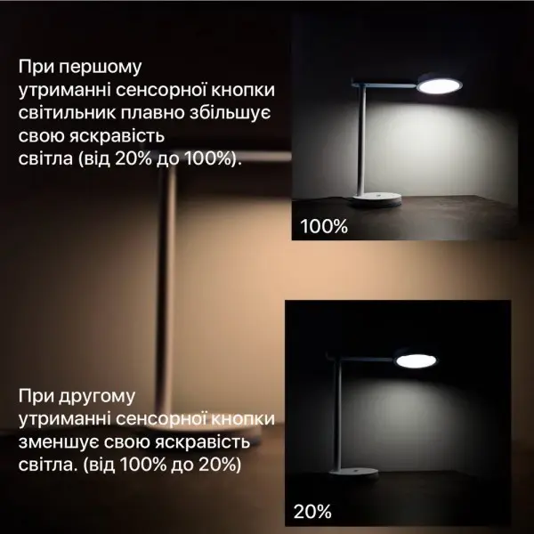 Светильник настольный LED TEO 10W 4200К голубой Violux ( 540701 ) - фото №4