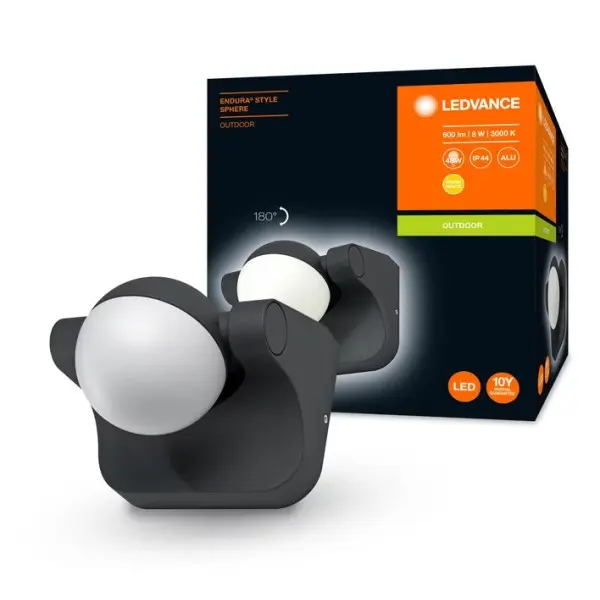 Фасадний світильник Ledvance ENDURA Style Sphere 8Вт Dark Gray - фото №1