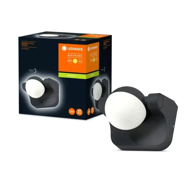 Фасадний світильник Ledvance ENDURA Style Sphere 8Вт Dark Gray - фото №2