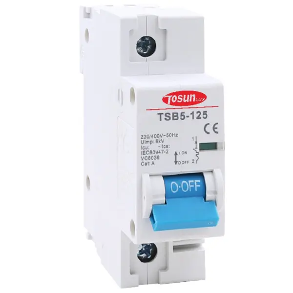 Модульный автоматический выключатель TOSUNlux TSB5-125 1P 100А D 6кА (6931934236170) Модульный автоматический выключатель TOSUNlux TSB5-125 1P 100А D 6кА (6931934236170)