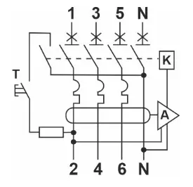 Автомат защитного отключения Promfactor FAP1-AC "C" 32А/0,03A 4P 6кА (FAP01C320304AC) - фото №1