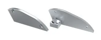 Заглушка Lumines для типу RETO без отвору з опорою 15° права срібло