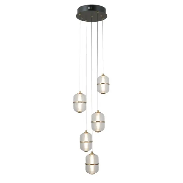 Подвесной светильник, люстра Italux PND-34375-5-BK Alani LED 5x28W 3000K 2184Lm IP20 черный - фото №3