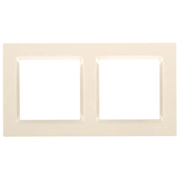 Рамка подвійна горизонтальна Simon 10 кремова