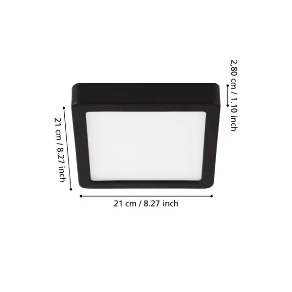 Потолочный светильник Eglo 900644 Fueva LED 1x17W 3000K 2000Lm IP44 черный - фото №2 Потолочный светильник Eglo 900644 Fueva LED 1x17W 3000K 2000Lm IP44 черный - фото №2