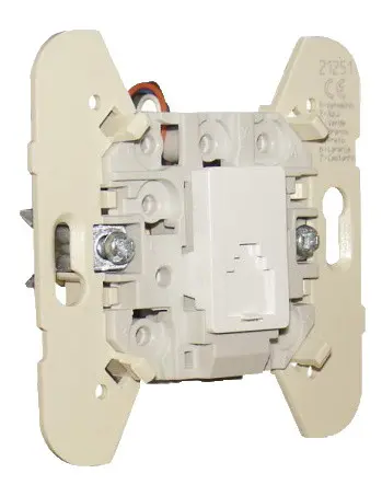 Механизм розетки телефонной RJ11 цвет белый LOGUS 90, 21251 SBR