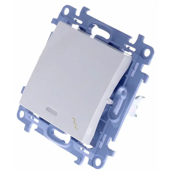 Одинарний прохідний вимикач з підсвічуванням Kontakt Simon Simon 10 CW6L.01/11 (білий) - фото №1