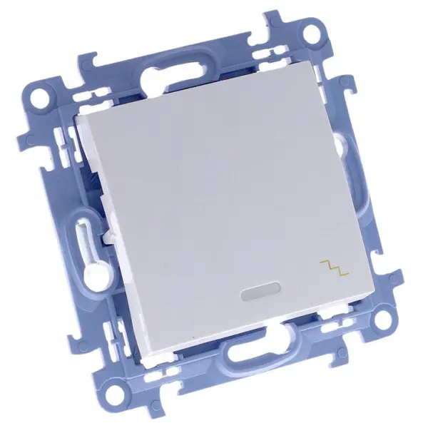 Одинарний прохідний вимикач з підсвічуванням Kontakt Simon Simon 10 CW6L.01/11 (білий) - фото №2