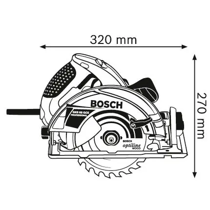 Циркулярна пилка Bosch GKS 65 GCE - фото №1