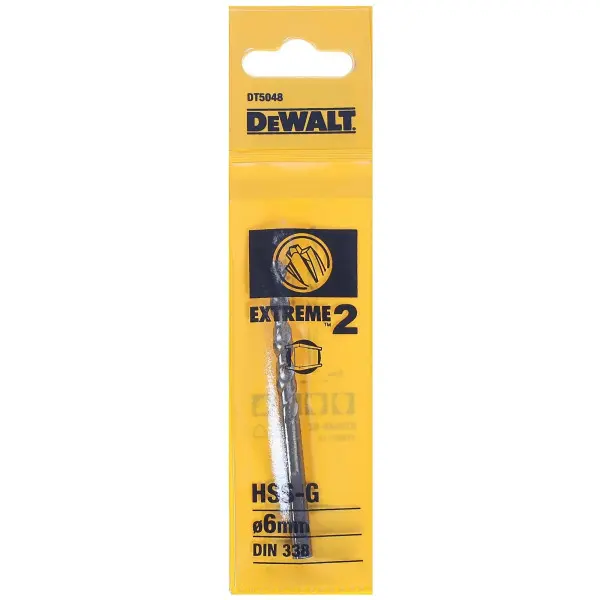 Промислове свердло по металу DeWALT DT5048 Extreme2 HSS-G 6х93/57мм (1шт) - фото №1