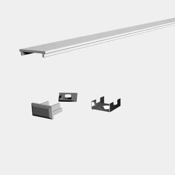 LED-профіль MLG LP1608B1 з розсіювачем, 2 метра - фото №1