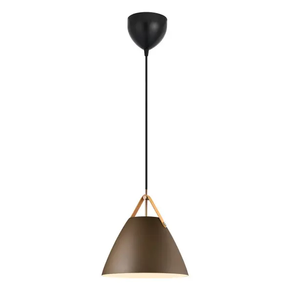 Підвісний світильник, люстра Nordlux 84333009 Strap E27 1x40W IP20 коричневий