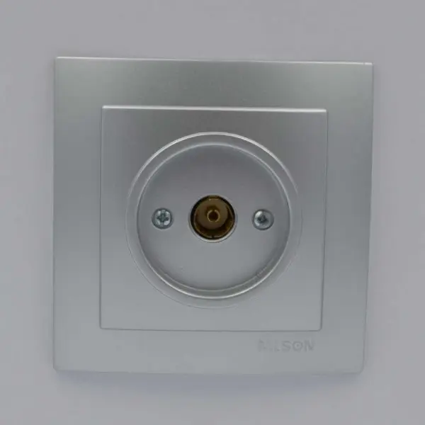 Розетка Nilson Touran серебро TV проходная ( 24131028 ) - фото №1