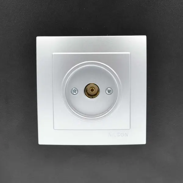 Розетка Nilson Touran серебро TV проходная ( 24131028 ) - фото №3