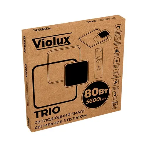 Світильник LED smart TRIO+пульт 80W 3000-6000K IP20 квадрат ( 220375 ) - фото №7 Світильник LED smart TRIO+пульт 80W 3000-6000K IP20 квадрат ( 220375 ) - фото №7