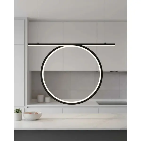 Подвесной светильник, люстра Goldlux 334039 Odetta LED 1x30W 4000K 3750Lm IP20 черный - фото №4