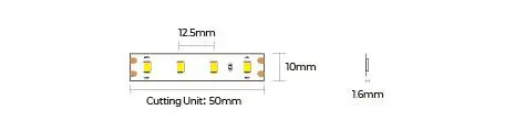 LED лента COLORS 80-2835-48V-IP20 5.8W 650Lm 4000K 5м (D880-48V-10mm-NW) - фото №1