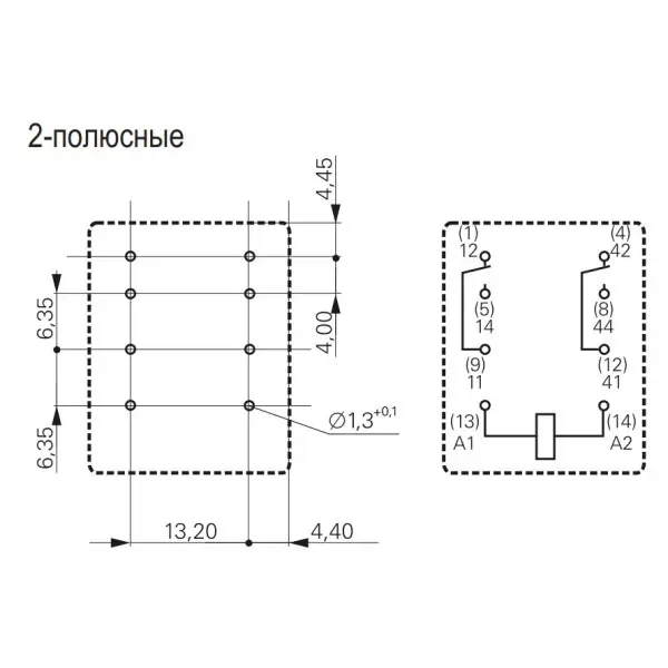 Миниатюрное реле Schrack PT270730 230В AC 12А - фото №2 Миниатюрное реле Schrack PT270730 230В AC 12А - фото №2
