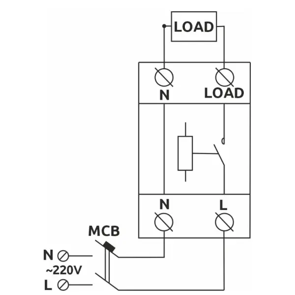 Однофазне реле контролю напруги та струму Promfactor FRVA1S-63A - фото №1
