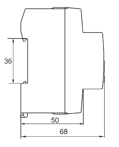 Однофазне реле контролю напруги та струму Promfactor FRVA1S-63A - фото №3