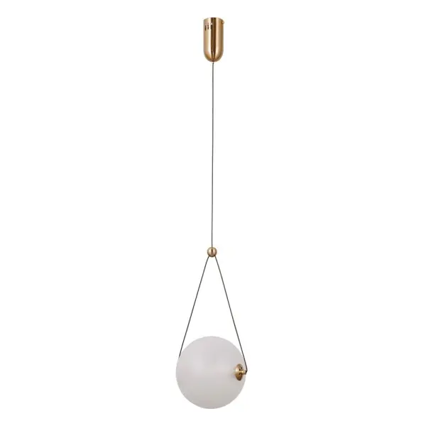 Подвесной светильник, люстра Italux PND-34361-M-HBR-OPAL Rastia LED 1x9W 3000K 975Lm IP20 золотой