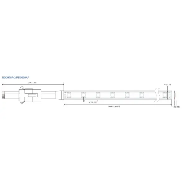LED лента RISHANG 60-5050-24V-IP65 12.9W RGB 5м (RD6060AP) - фото №1