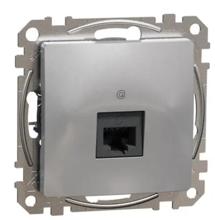 Комп'ютерна розетка Schneider Electric Sedna Design & Elements RJ45 кат. 5е UTP алюміній SDD113451 Комп'ютерна розетка Schneider Electric Sedna Design & Elements RJ45 кат. 5е UTP алюміній SDD113451