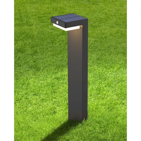 Уличный светильник на солнечной батарее Goldlux 329424 Mali LED 1x4.5W 4000K 400Lm IP44 черный - фото №1