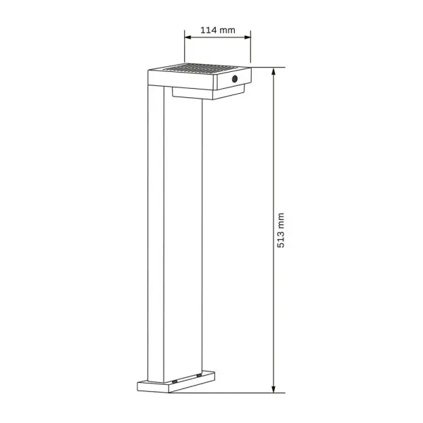 Уличный светильник на солнечной батарее Goldlux 329424 Mali LED 1x4.5W 4000K 400Lm IP44 черный - фото №3
