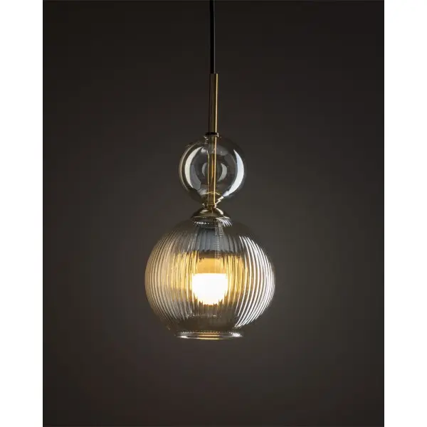 Підвісний світильник, люстра TK Lighting 11040 Sophia E14 1x10W IP20 бурштиновий - фото №1