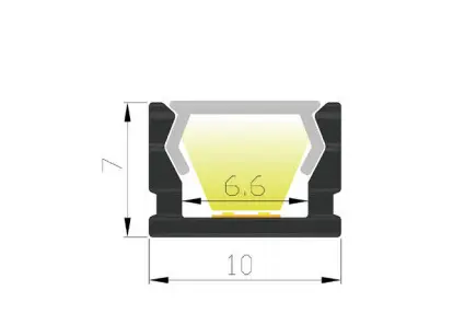 LED-профиль LP1007 с рассеивателем, 2 метра - фото №4 LED-профиль LP1007 с рассеивателем, 2 метра - фото №4