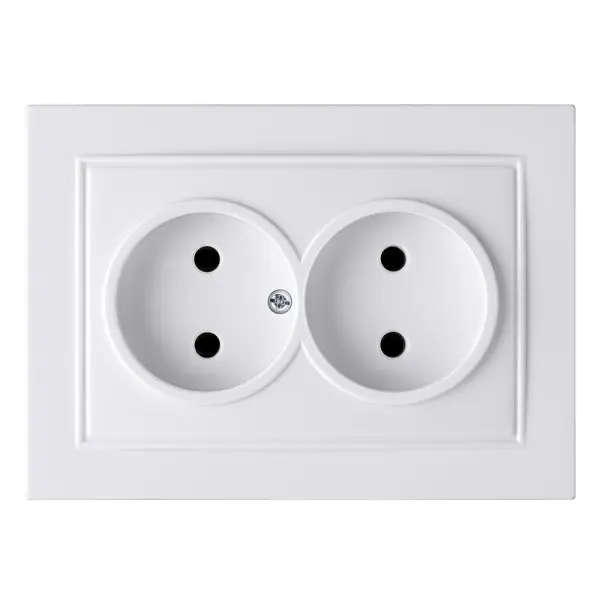 Розетка Nilson Thor белая 2-я без заземления ( 27111024 )