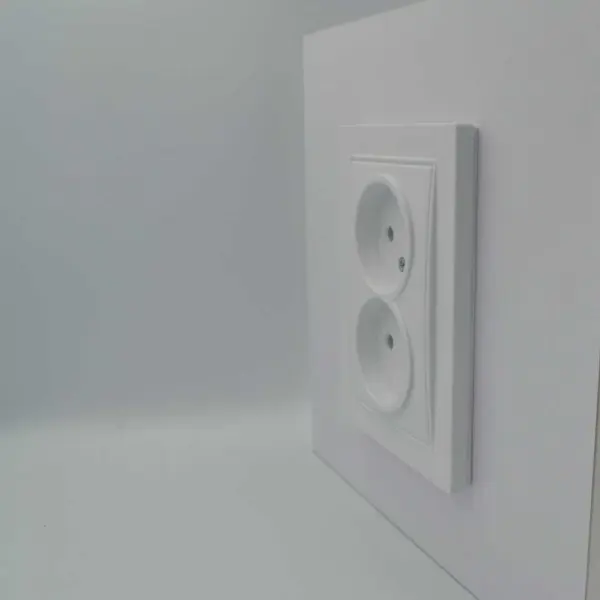 Розетка Nilson Thor белая 2-я без заземления ( 27111024 ) - фото №4