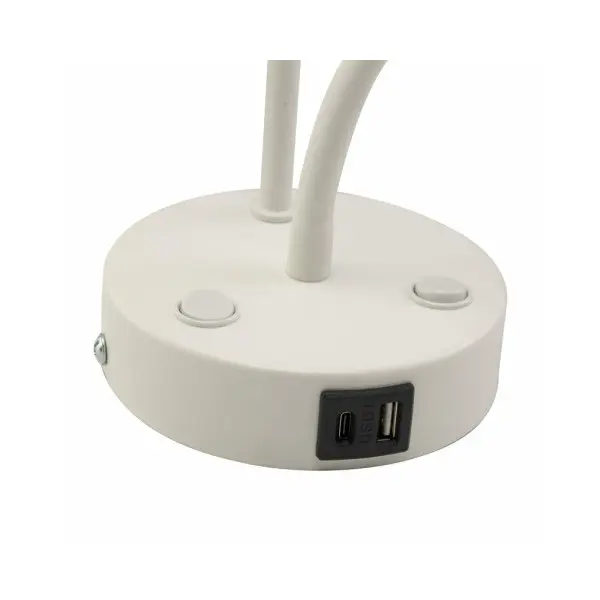 Бра, настінний світильник Tk Lighting 10204 Maja E27+G9 2x15+8W IP20 Wh - фото №2