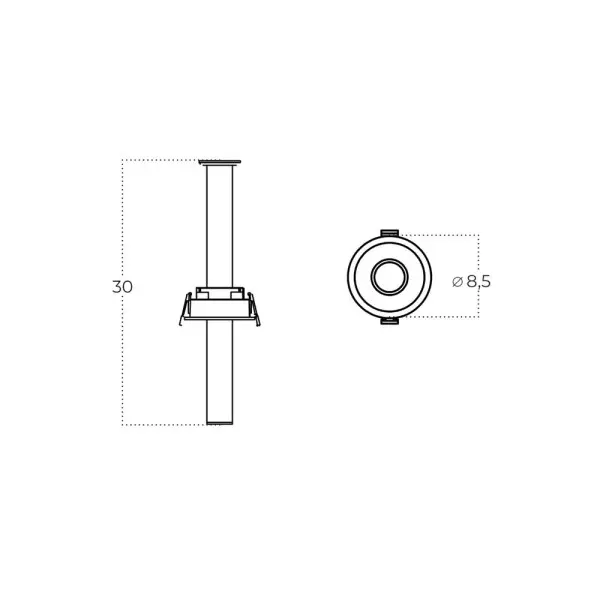 Точковий світильник Azzardo AZ6084 Milis LED 1x6W 3000K 326Lm IP20 чорний - фото №1