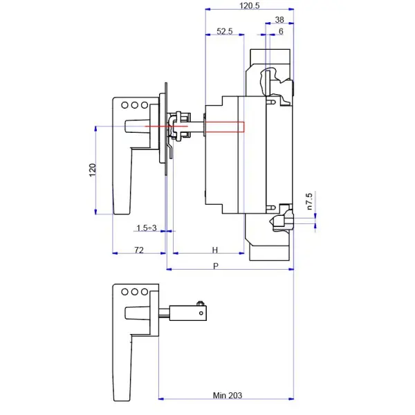 Выключатель нагрузки Technoelectric VC4P 14003SM 630А - фото №2