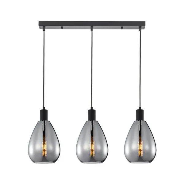 Подвесной светильник, люстра Italux PND-27812-3-BK-SG Zulo E27 3x40W IP20 дымчатый