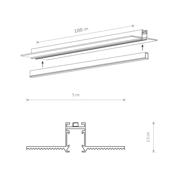 Магнітний шинопровід вбудований Nowodvorski 11730 NANO-LVM Recessed Track 1m IP20 чорний - фото №1 Магнітний шинопровід вбудований Nowodvorski 11730 NANO-LVM Recessed Track 1m IP20 чорний - фото №1