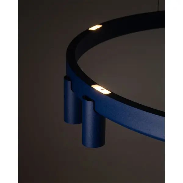 Люстра Nowodvorski 12283 Fourty Round GU10 R35+LED 7+6x10W+9W 3000K 710Lm IP20 синя - фото №3