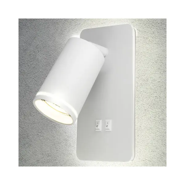 Бра, настінний світильник Goldlux 324351 Paris GU10+Led 2x10+6W IP20 WH - фото №2