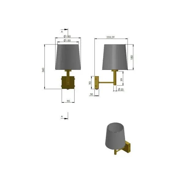 Бра, настенный светильник Pikart 30959-2 E27 1x60W IP20 - фото №2
