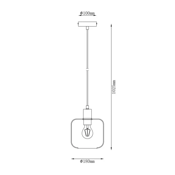 Подвесной светильник, люстра Italux PND-29257A-1-BRO-AMB Zona E27 1x40W IP20 золотой - фото №3