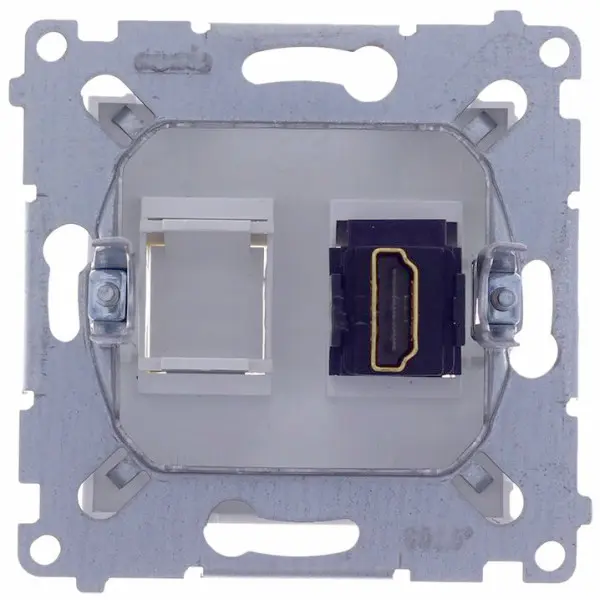 Мультимедійна розетка HDMI Kontakt Simon Simon 54 Premium DGHDMI.01/11 (білий) - фото №1