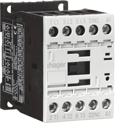 Корпусний контактор Hager EV00701C 3P 7А 230В АС 1НЗ AC-3
