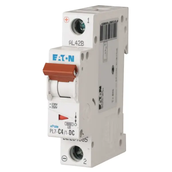 Автоматичний вимикач Eaton PL7-C4/1-DC 250В DC 4А C