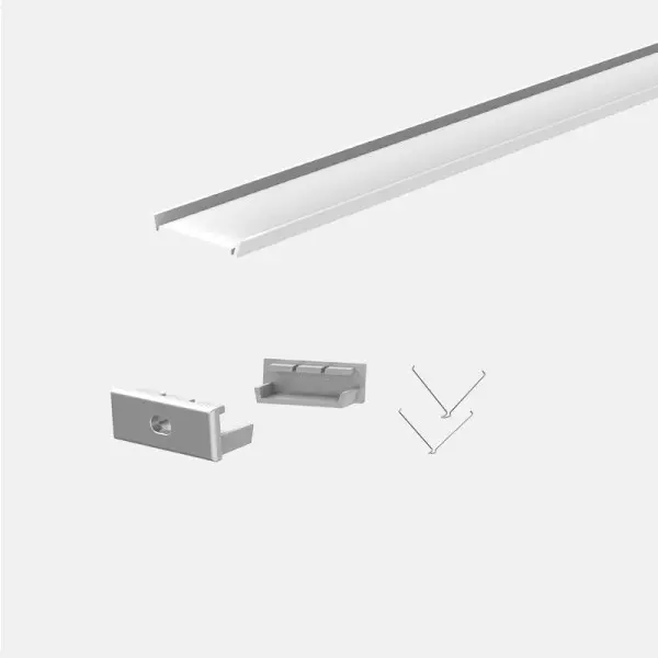 LED-профиль MLG врезной LT2610 с рассеивателем, 2 метра - фото №1 LED-профиль MLG врезной LT2610 с рассеивателем, 2 метра - фото №1