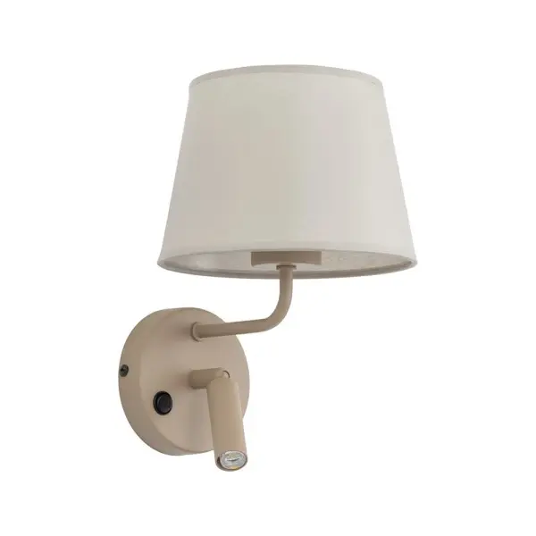 Бра, настенный светильник TK Lighting 11596 Maja E27+G9 1+1x15W+8W IP20 бежевый