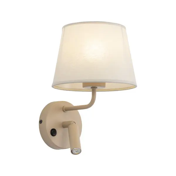 Бра, настенный светильник TK Lighting 11596 Maja E27+G9 1+1x15W+8W IP20 бежевый - фото №4