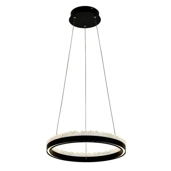Подвесной светильник, люстра Zuma Line PD2304400R-MB Regi LED 1x30W 3000K/4000K/5000K 1540Lm IP20 черный (5905316632172) - фото №2 Подвесной светильник, люстра Zuma Line PD2304400R-MB Regi LED 1x30W 3000K/4000K/5000K 1540Lm IP20 черный (5905316632172) - фото №2